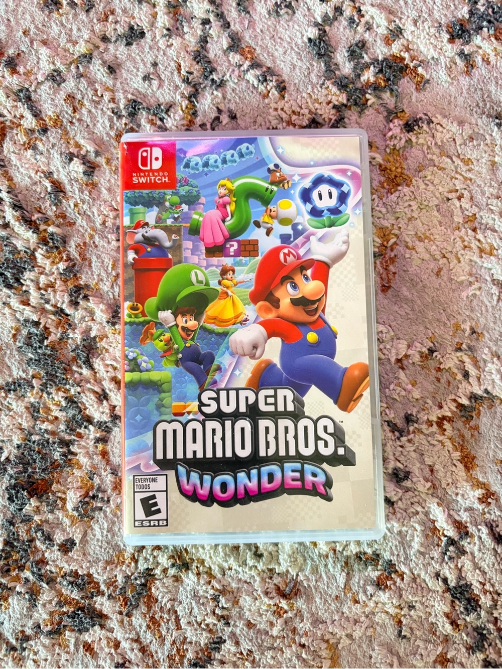 Nintendo Super Mario Bros. Wonder - Multicolor Artwork on White Case